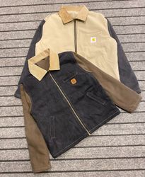 Upcycled Carhartt + Denim Detroit Jacket