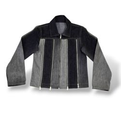 UPCYCLED ZIPPER DENIM JACKET
