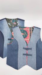 UPCYCLED DENIM WAISTCOAT