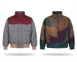 (FV-2439) Vintage Style 90 Pattern light Puffer Ja..