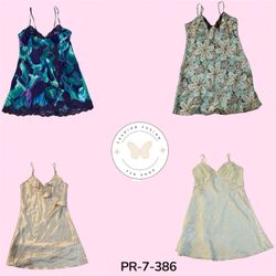 Women's Vintage Y2K Satin Slip Dress – Elegant Min..