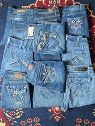 Y2k embroidered flared jeans