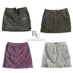 Y2K Corduroy Midi Skirts RE-3638