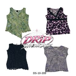 Women's Printed Sleeveless Blouses (DS-10-209)