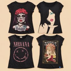 Y2K Grunge & Statement Graphic Tees