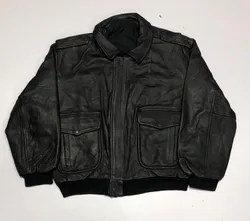 Vintage leather  Flight and leather Jeans style ja..