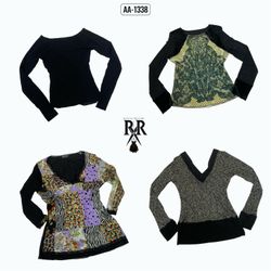 Y2k Black Rave Full Sleeve Tops (AA-1338)