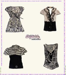 Y2K Goth Baddie Core Cami Tops