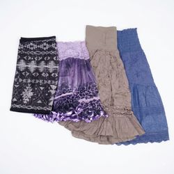 Vintage Y2K Mini Skirts – Layered Ruffle & Frill S..