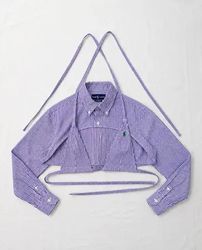 Upcycle Ralph Lauren Cut Out Crop Top (Dc-09-57)