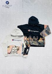 Upcycled Champion Mix Branded Hoodies - EVR0663
