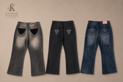 y2k bell bottom denim
