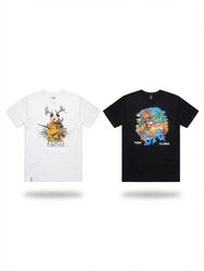 (FV-2356) Black & White Aesthetic Printed T-Shirts