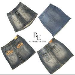 Y2K NYC IT GIRL DENIM MIDI SKIRT RE-3606