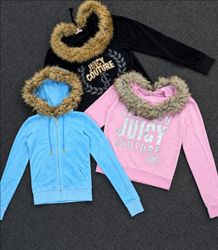 Juicy Couture Velour Fur Hooded Zip Hoodie | Women..