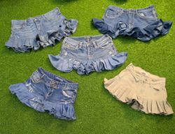 8029 - Upcycled Mini Denim Skirts