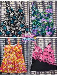 Y2K Vintage Tropical & Floral Tankini Top Bundle |..
