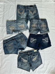 Y2K Embellished Mini Short B# 375