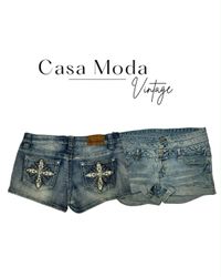 170926-10 Y2K denim micro shorts 15 pcs