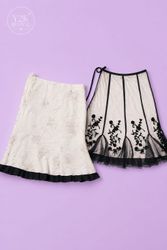 Y2K Vintage Mini Skirt Bundle | Floral Mesh & Embr..