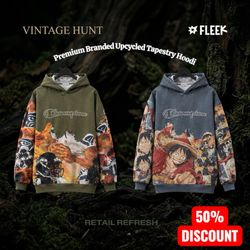 Upcycled Premium Branded Tapestry Hoodies