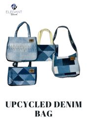 Upcycled Pleated Denim Bags - EVR0328