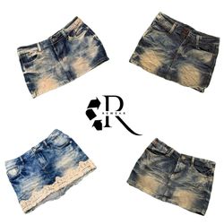 Y2K Cyber Girl Era Denim Mini Skirt RW-2422