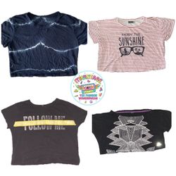 Vintage Y2K Graphic Crop Tee Bundle – 12pcs | VR35..