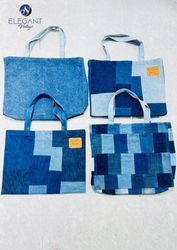 UPCYCLED Patchwork Denim Bag - EVR0553