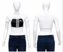 CR2098 Upcycled Cut-Out Crop Top