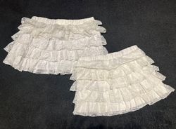 Jupe micro mini à volants en dentelle Y2K recyclée