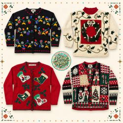 Vintage Heavy Santa’s Sweethearts : cardigans et p..