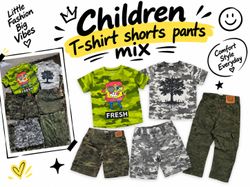 Enfants t-shirt shorts pantalons gilet