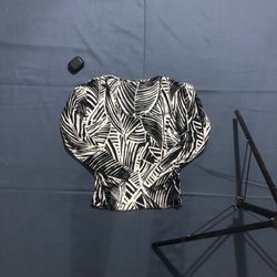 Printed Mesh Blouse