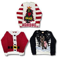 VPX-41 Christmas Knitwear Round Neck Sweaters Lot
