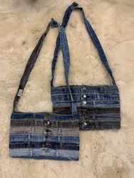 Upcycled Denim Belts Criss Bags