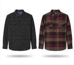(FV-2322) Wool Checked Button Up Shirts