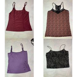 11 Pcs Women's Mixed Brand Cami & Tank Tops Bundle..