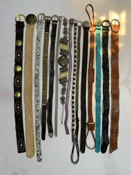 Western and Studded Leather Belts Selection