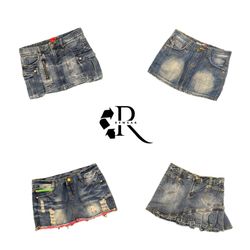 Y2K Unique Denim Mini Skirts RW-2674