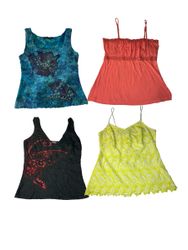 Y2K Beaded and Lace Trim cami Tops | V-T638