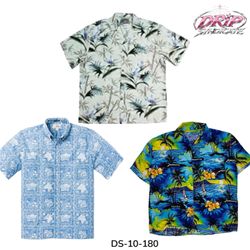 Tropical Print Short Sleeve Hawaiian Shirts (DS-10..