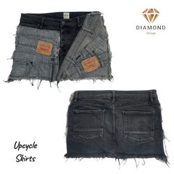 Upcycle Levi’s Patchwork Denim Mini Skirts (Dv-9-1..