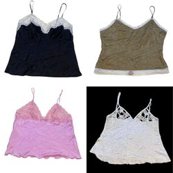 y2K silk cami tops