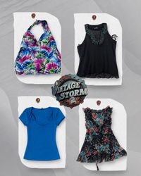 Y2K Grunge Poly Blouse