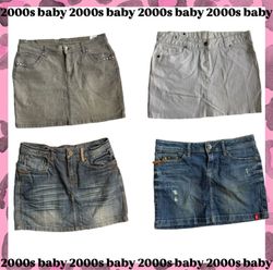2000s Brat Low-Rise Micro Skirts-280