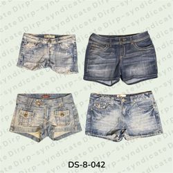 Y2K Denim Micro Mini Shorts | Low Rise Vintage-Hot..