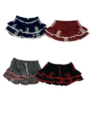 Upcycle Adidas Lace Trim Ruffle Mini Skirt | T-R71..