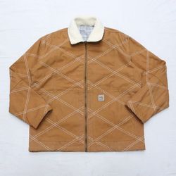 CR2062 Upcycled Quilted Canvas Jacket with Sherpa ..
