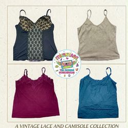 Y2K Vintage Lace & Camisole Top Bundle – 11pcs | V..